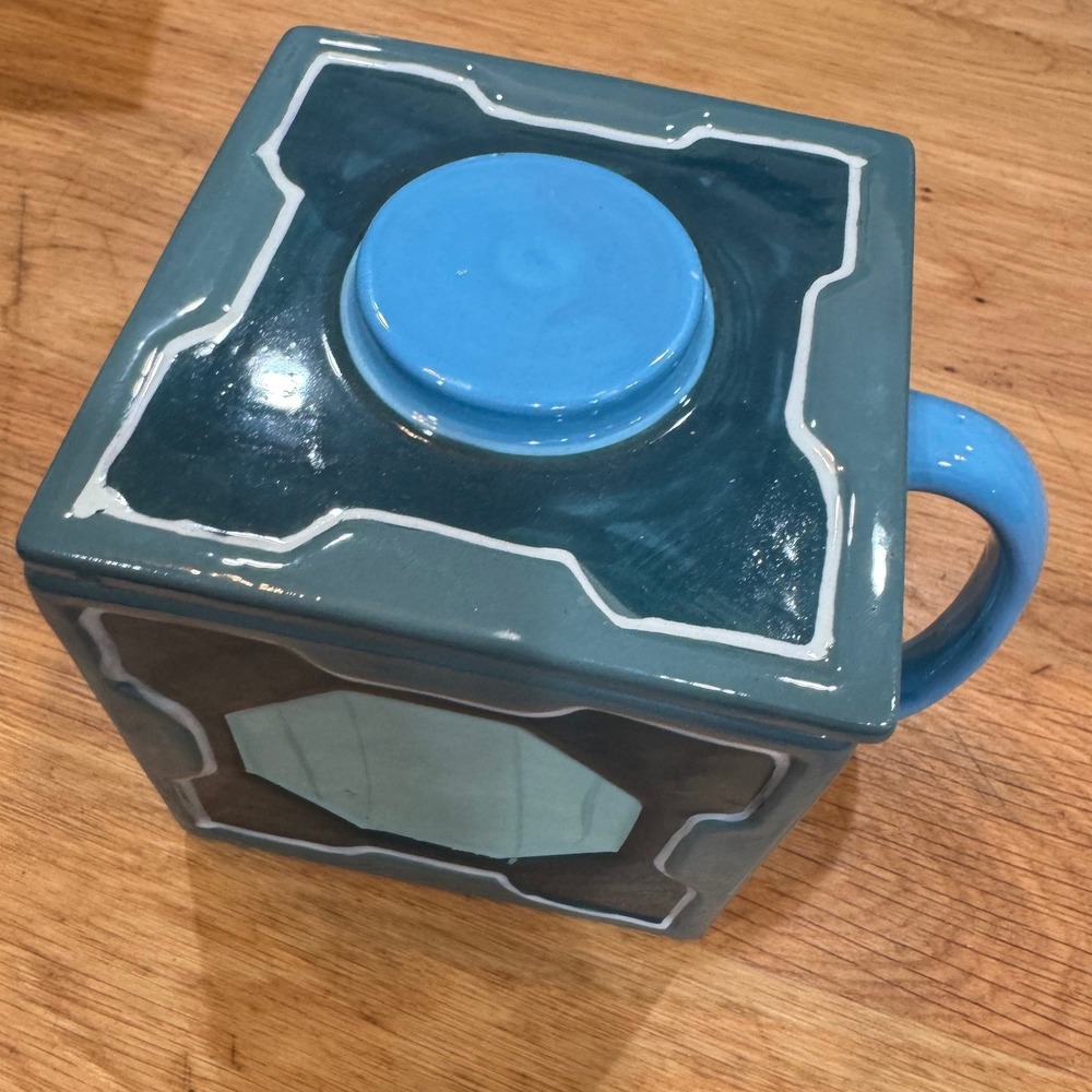 Rick and Morty Mr Meeseeks Box Ceramic Coffee Mug with 3D Figure Inside Blue